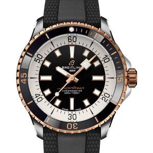 Breitling Superocean Automatic 42 18kt Rose Gold & Stainless Steel ’Noir Oro’